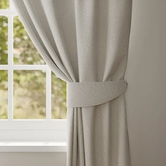 Single Curtain Tieback - Ivory, Boucle