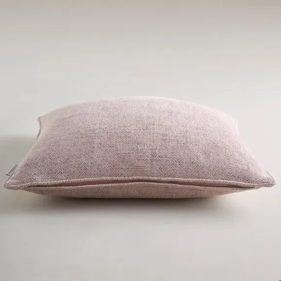 Square Cushion Cover Herringbone - Blush, Polyester