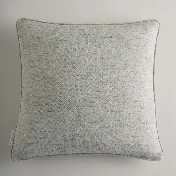 Square Cushion Cover Herringbone - Sage, Polyester