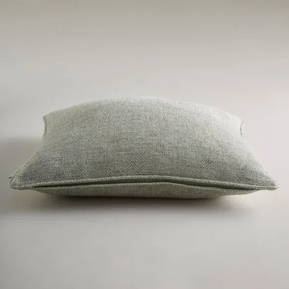 Square Cushion Cover Herringbone - Sage, Polyester