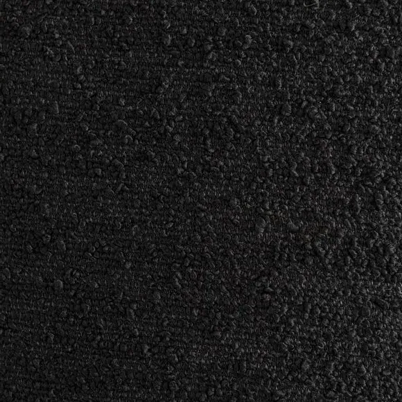 Square Cushion with Removable Cover - Black, Boucle