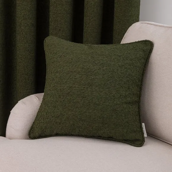 Square Cushion with Removable Cover - Dark Olive