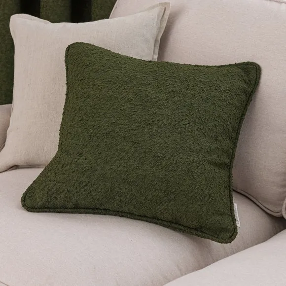 Square Cushion with Removable Cover - Dark Olive