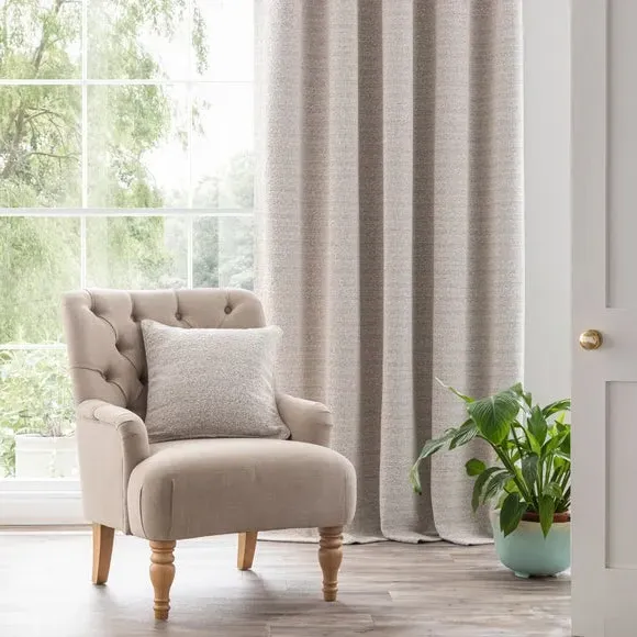 Square Cushion with Removable Cover - Grey, Boucle