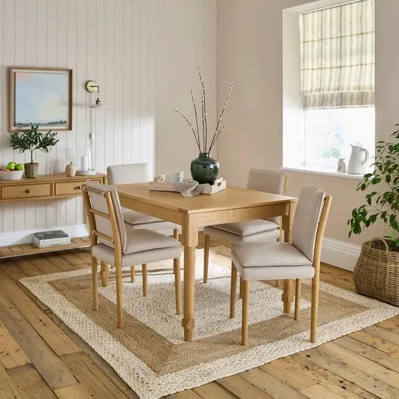 Square Extending Dining Table - Oak, Wood