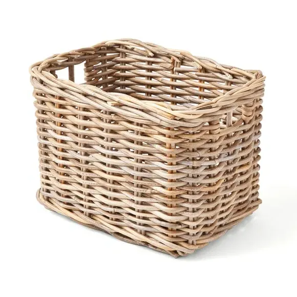 Storage Basket with Handles - Brown, Rattan