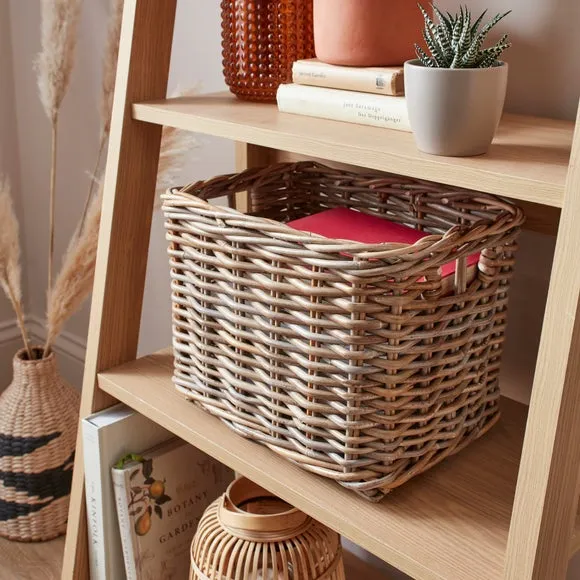 Storage Basket with Handles - Brown, Rattan image