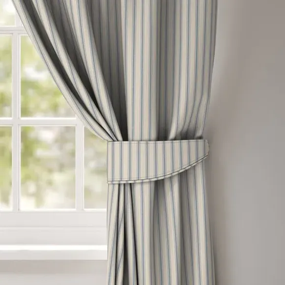 Striped Curtain Tieback - Ashley Blue