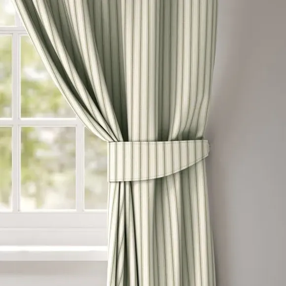 Striped Curtain Tieback - Sage