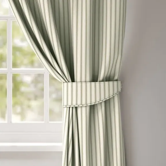 Striped Curtain Tieback - Sage