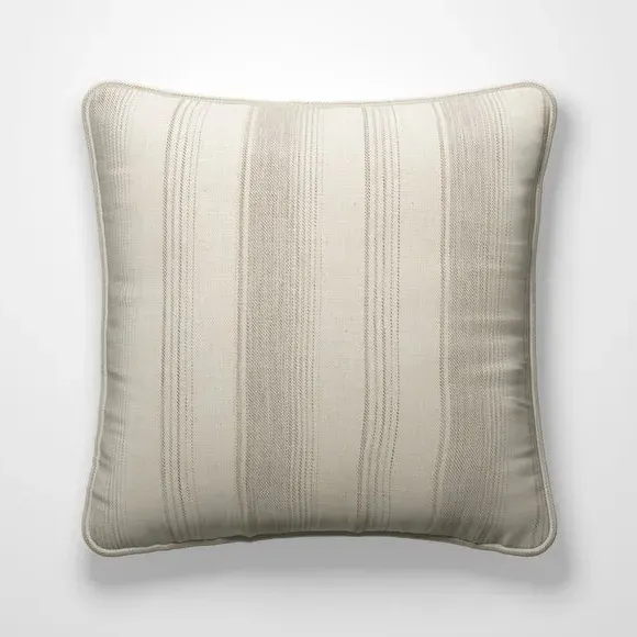 Striped Cushion Cover - Dove, Cotton