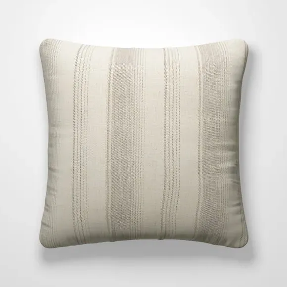 Striped Cushion Cover - Dove, Cotton