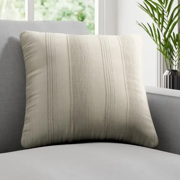 Striped Cushion Cover - Dove, Cotton image