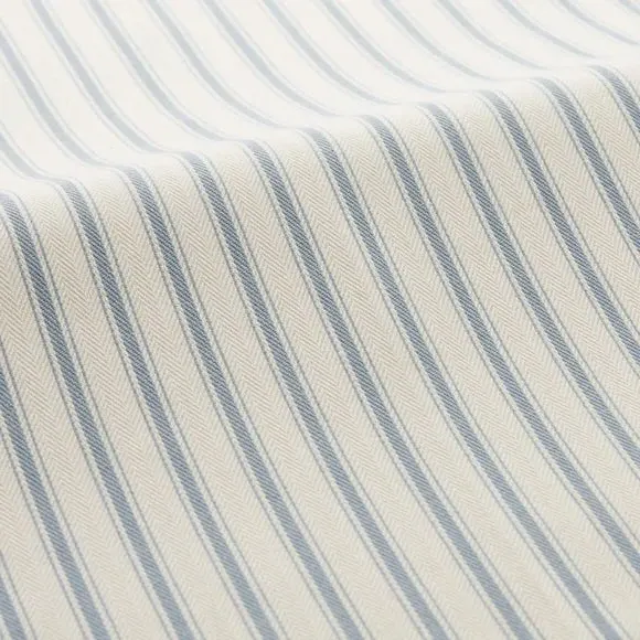 Striped Cushion Cover with Edge Options - Blue