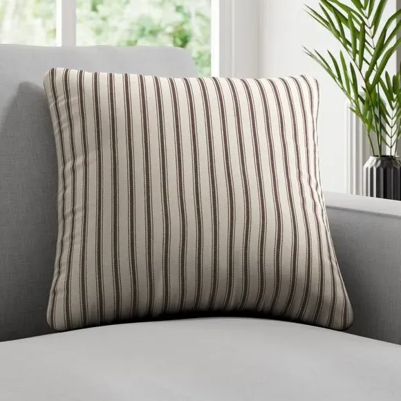Striped Cushion Cover with Edge Options - Purple