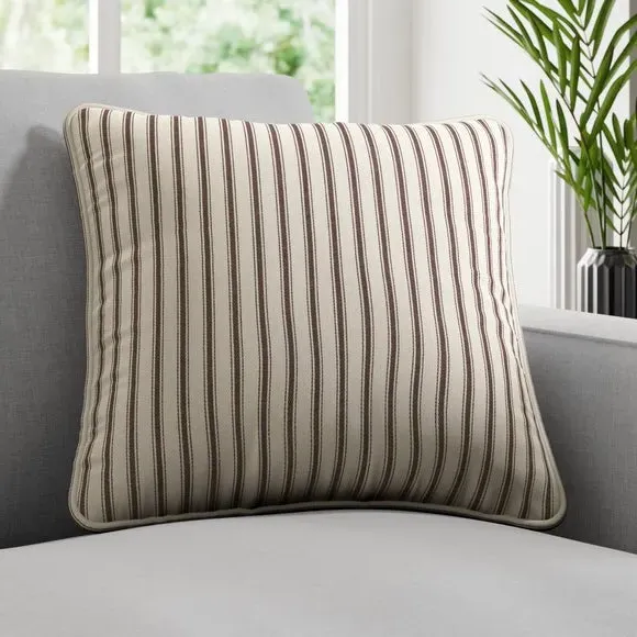 Striped Cushion Cover with Edge Options - Thistle