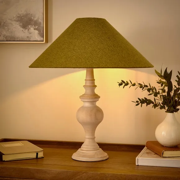 Table Lamp Base - Natural, Rubberwood