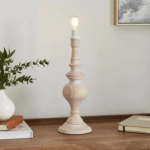 Table Lamp Base - Natural, Rubberwood image