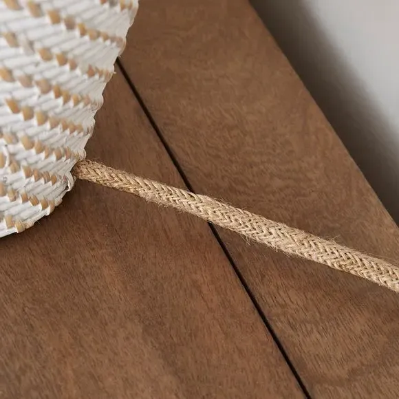 Table Lamp with Pull Cord - Natural, Rattan