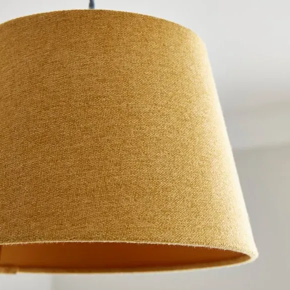 Tapered Lamp Shade with Brass Frame - Gold