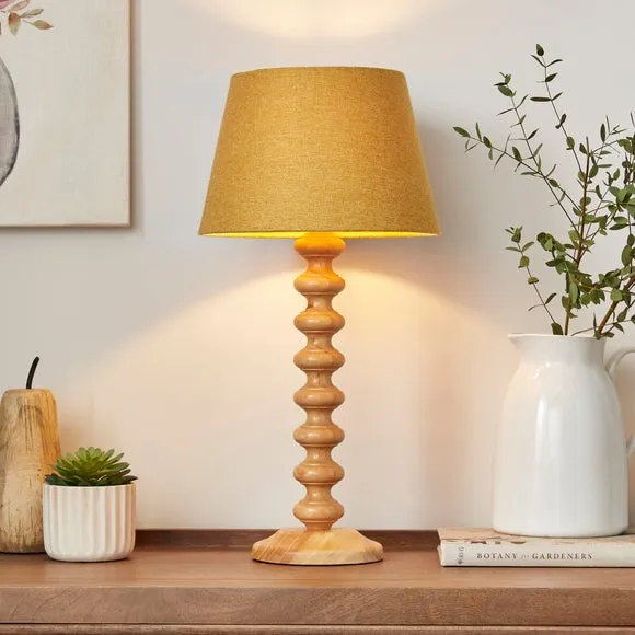 Tapered Lamp Shade with Brass Frame - Gold