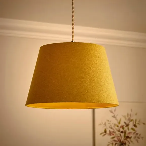 Tapered Lamp Shade with Brass Frame - Gold