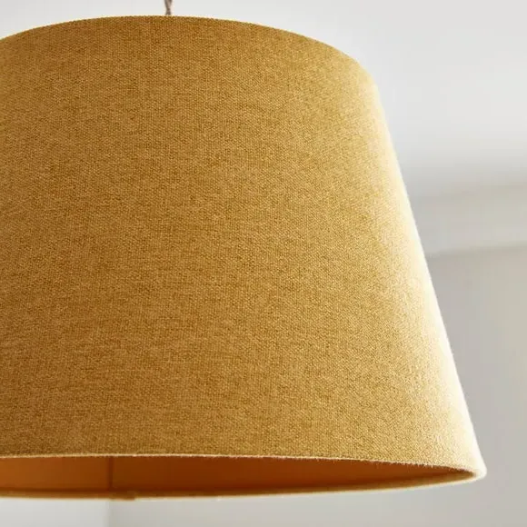 Tapered Lamp Shade with Brass Frame - Gold