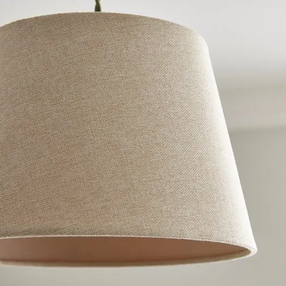 Tapered Lamp Shade with Brass Frame - Natural