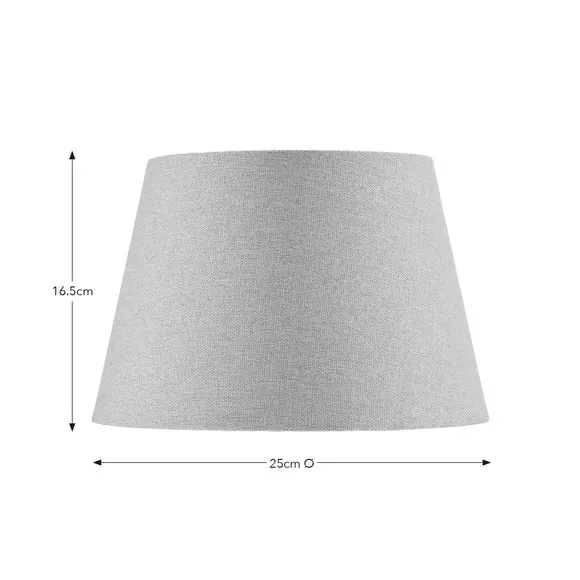 Tapered Lamp Shade with Brass Frame - Natural