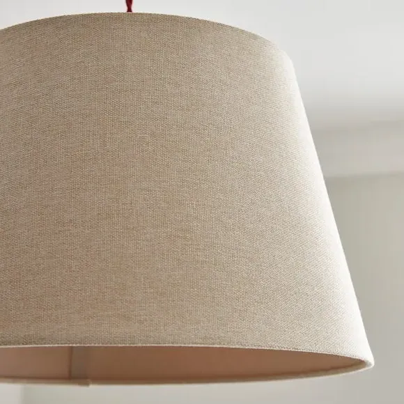 Tapered Lamp Shade with Brass Frame - Natural