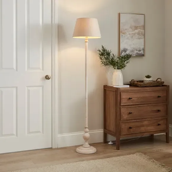 Tapered Lamp Shade with Brass Frame - Natural
