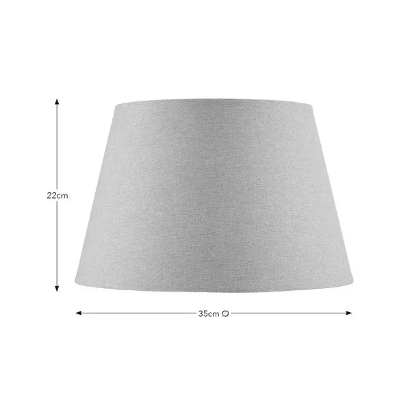 Tapered Lamp Shade with Brass Frame - Natural
