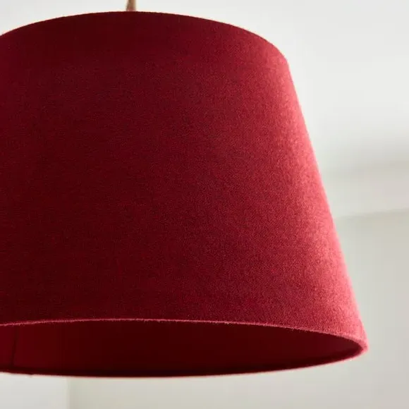Tapered Lamp Shade with Brass Frame - Wine