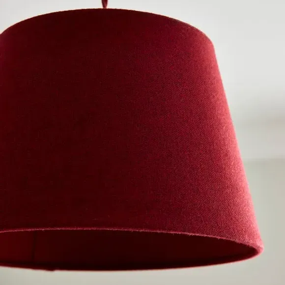 Tapered Lamp Shade with Brass Frame - Wine