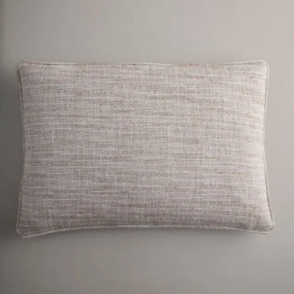 Textured Cushion with Feather Fill - Natural, Polyester
