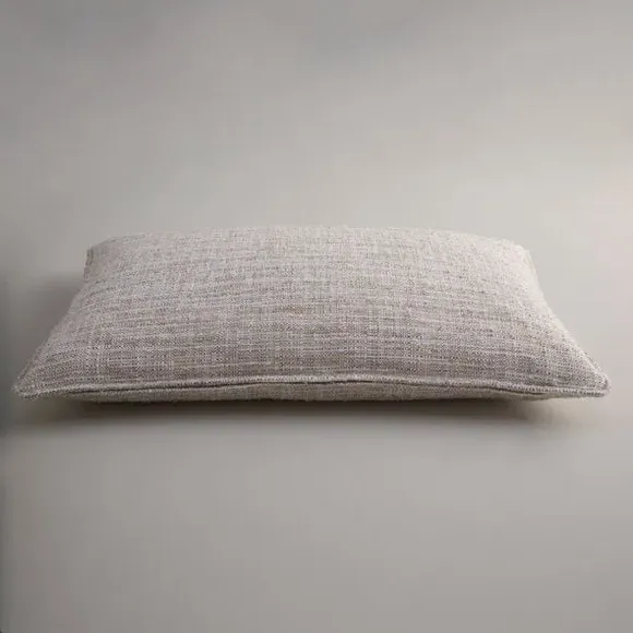 Textured Cushion with Feather Fill - Natural, Polyester