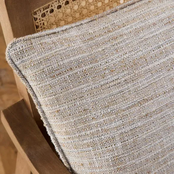 Textured Cushion with Feather Fill - Natural, Polyester