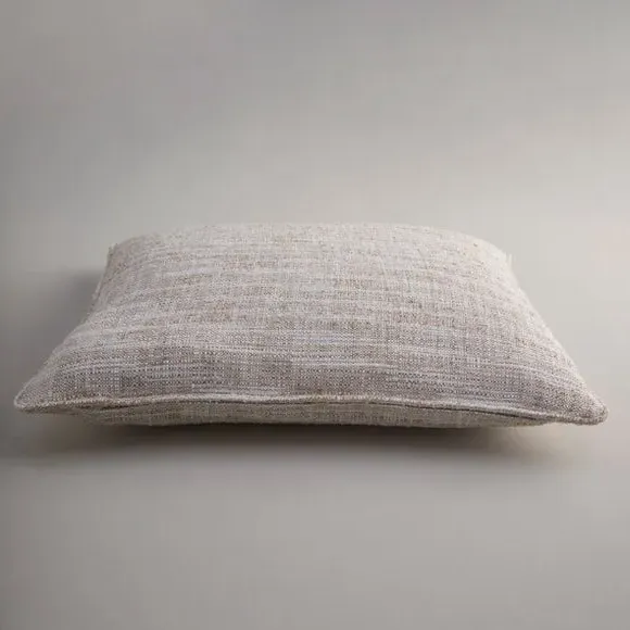 Textured Cushion with Feather Fill - Natural, Polyester