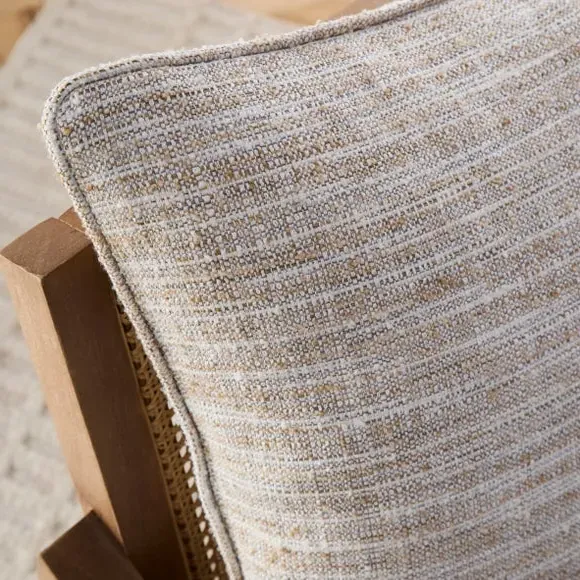 Textured Cushion with Feather Fill - Natural, Polyester
