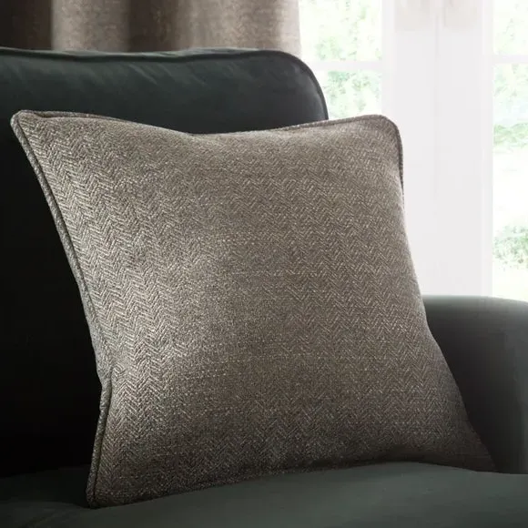 Textured Cushion with Removable Cover - Olive