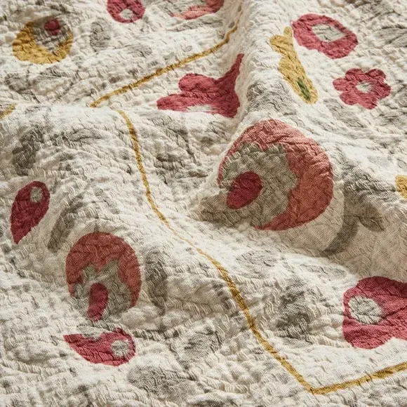 Tufted Throw Blanket - Multicolor, Matelassé