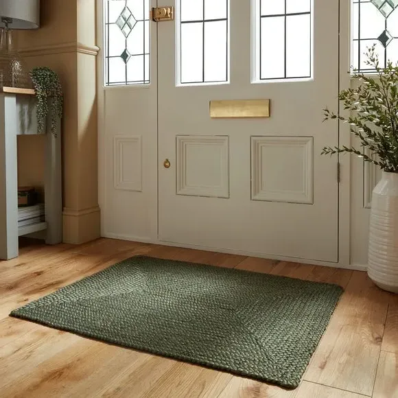 Wide Doormat - Green, Jute image