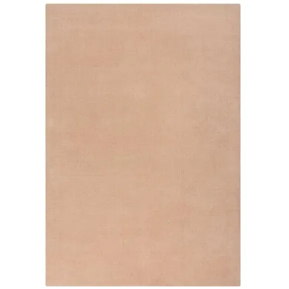 Woven Wool Rug with Dense Pile - Blush