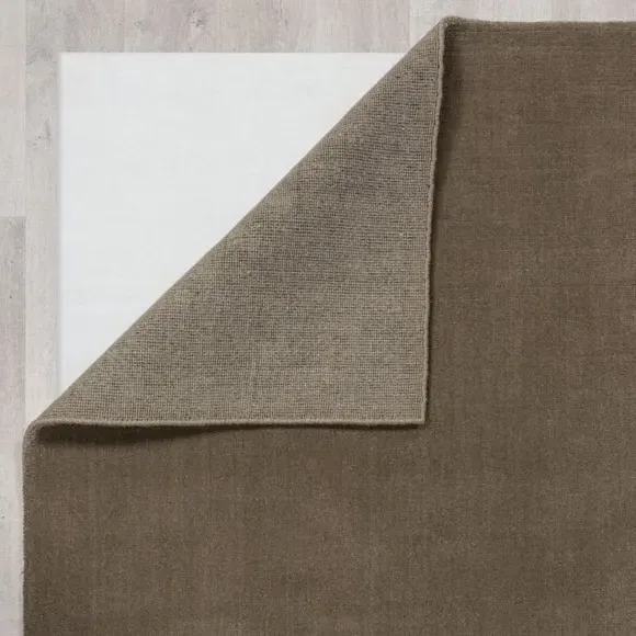 Woven Wool Rug with Dense Pile - Grey