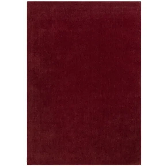 Woven Wool Rug with Dense Pile - Mulberry