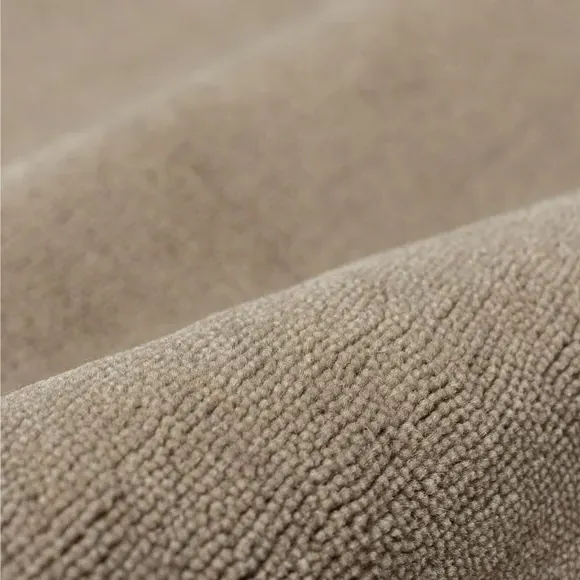Woven Wool Rug with Dense Pile - Natural