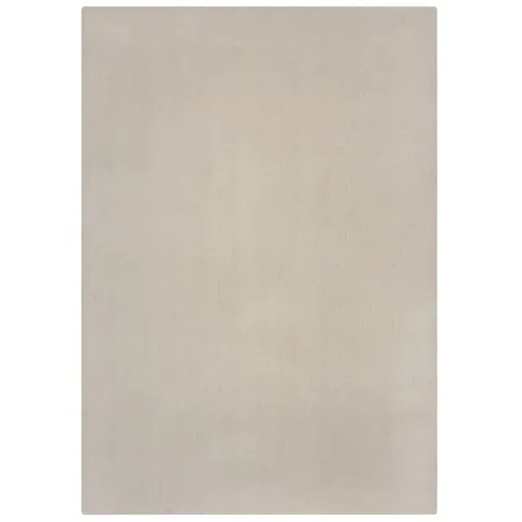 Woven Wool Rug with Dense Pile - Natural