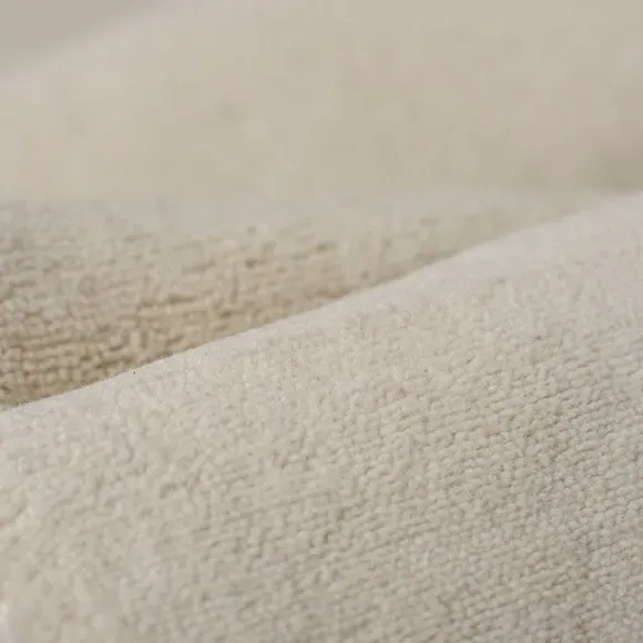 Woven Wool Rug with Dense Pile - Natural