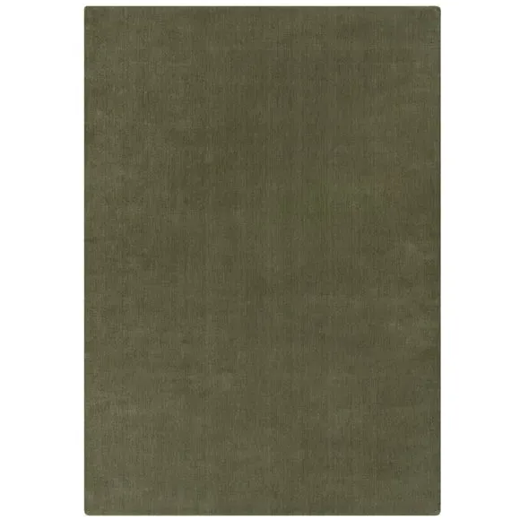 Woven Wool Rug with Dense Pile - Sage