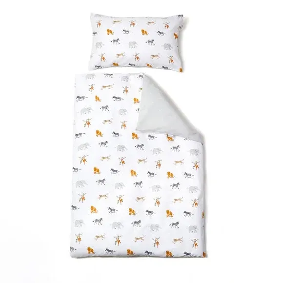 Cot Bed Set with Safari Design - Multicolor